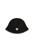 EMIS Heart Rubber Patch Knit Bucket Hat