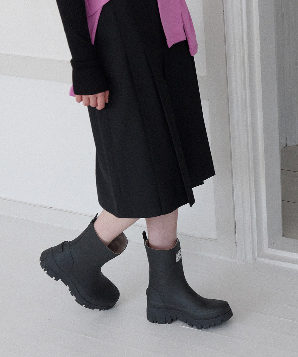 Rockfish Weatherwear Chunky Platform Rain Boots (Middle) — Black