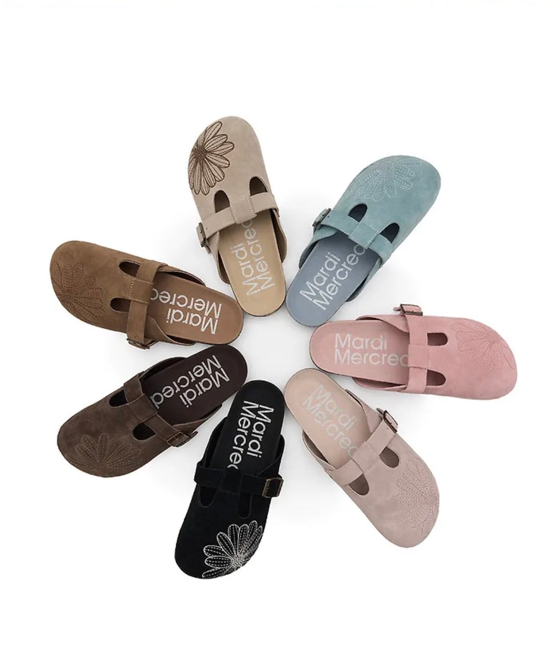 Mardi Mercredi Classique T-Strap Suede Mule (7 Colors)