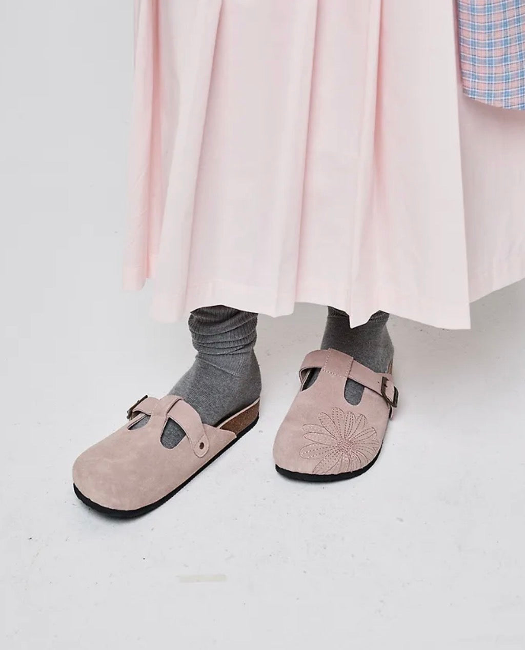 Mardi Mercredi Classique T-Strap Suede Mule (7 Colors)