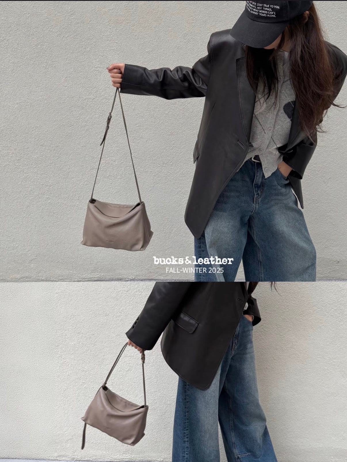 🇰🇷Bucks & Leather 🐑 Lambskin Puzzle bag