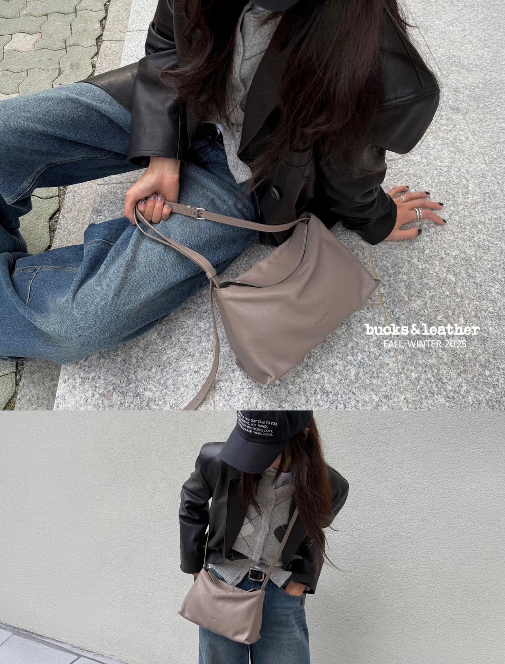 🇰🇷Bucks & Leather 🐑 Lambskin Puzzle bag