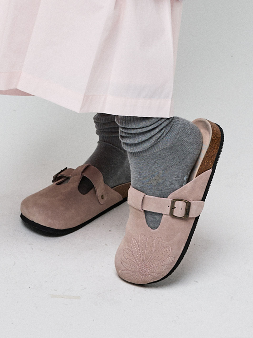 Mardi Mercredi Classique T-Strap Suede Mule (7 Colors)