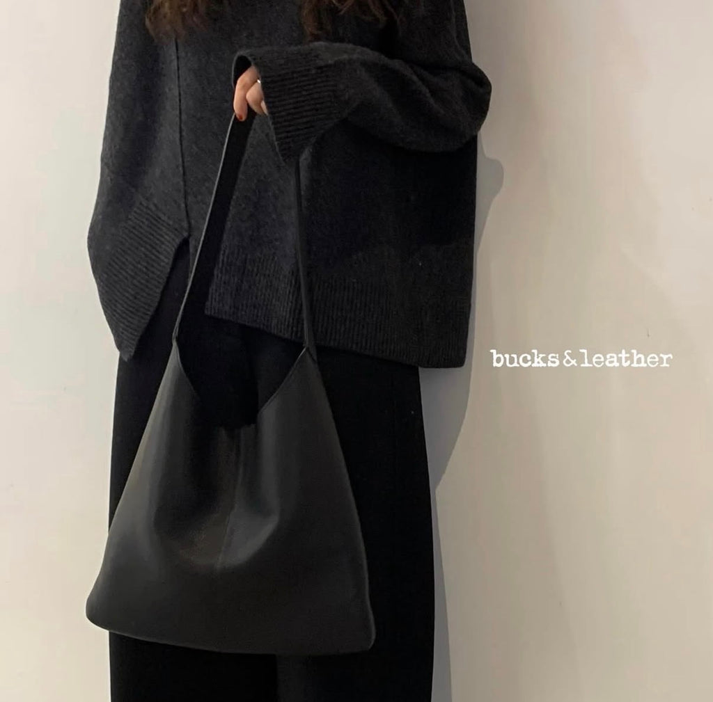 🇰🇷Bucks & Leather 🐑 Lambskin Lazy Tote