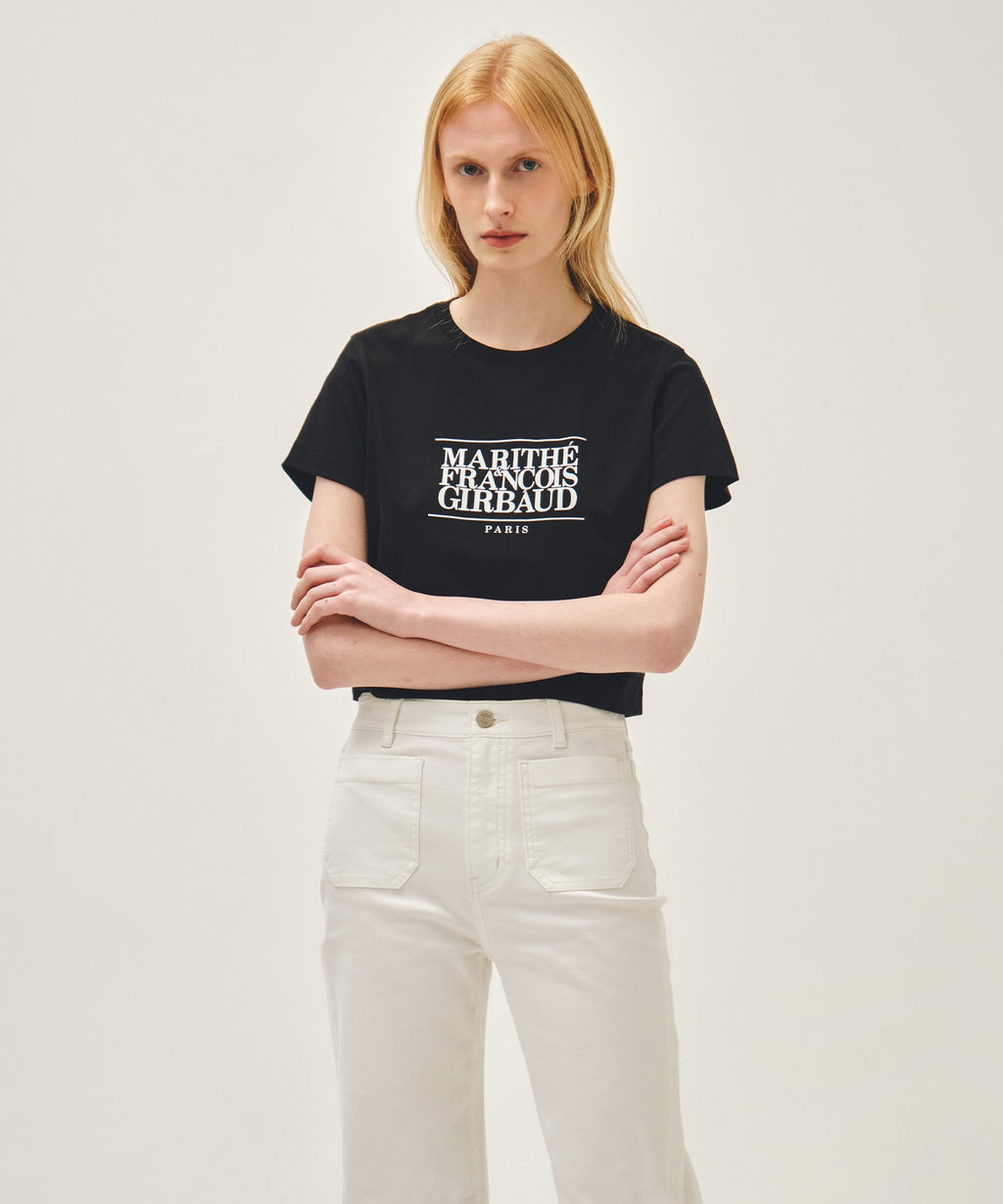 Marithé François Girbaud Classic Logo Crop Tee