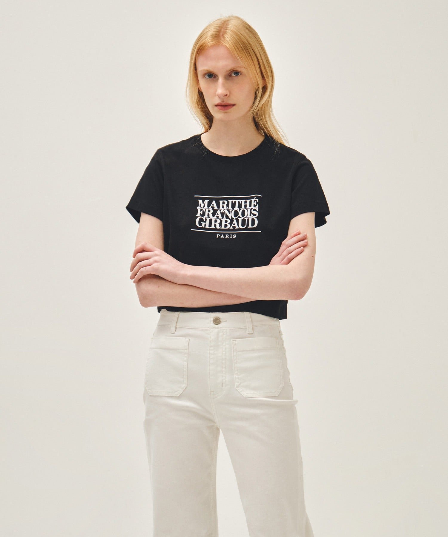 Marithé François Girbaud Classic Logo Crop Tee