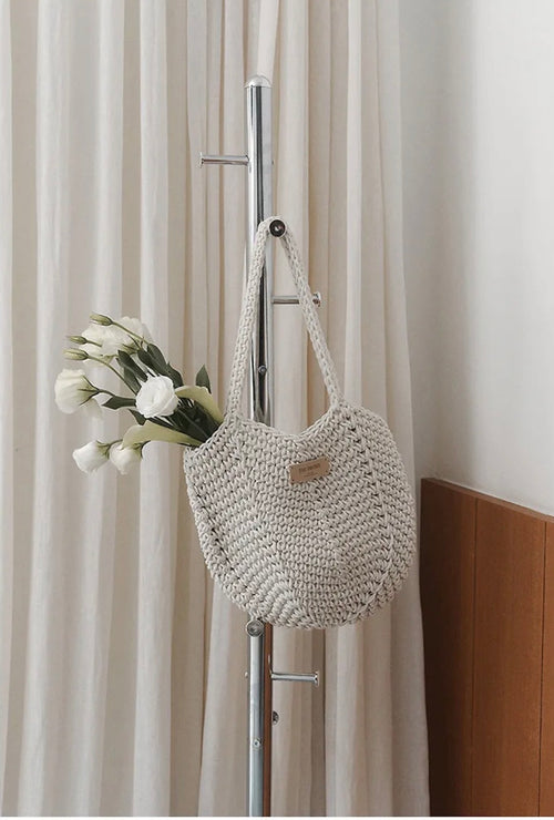 Boho Crochet Tote Bag