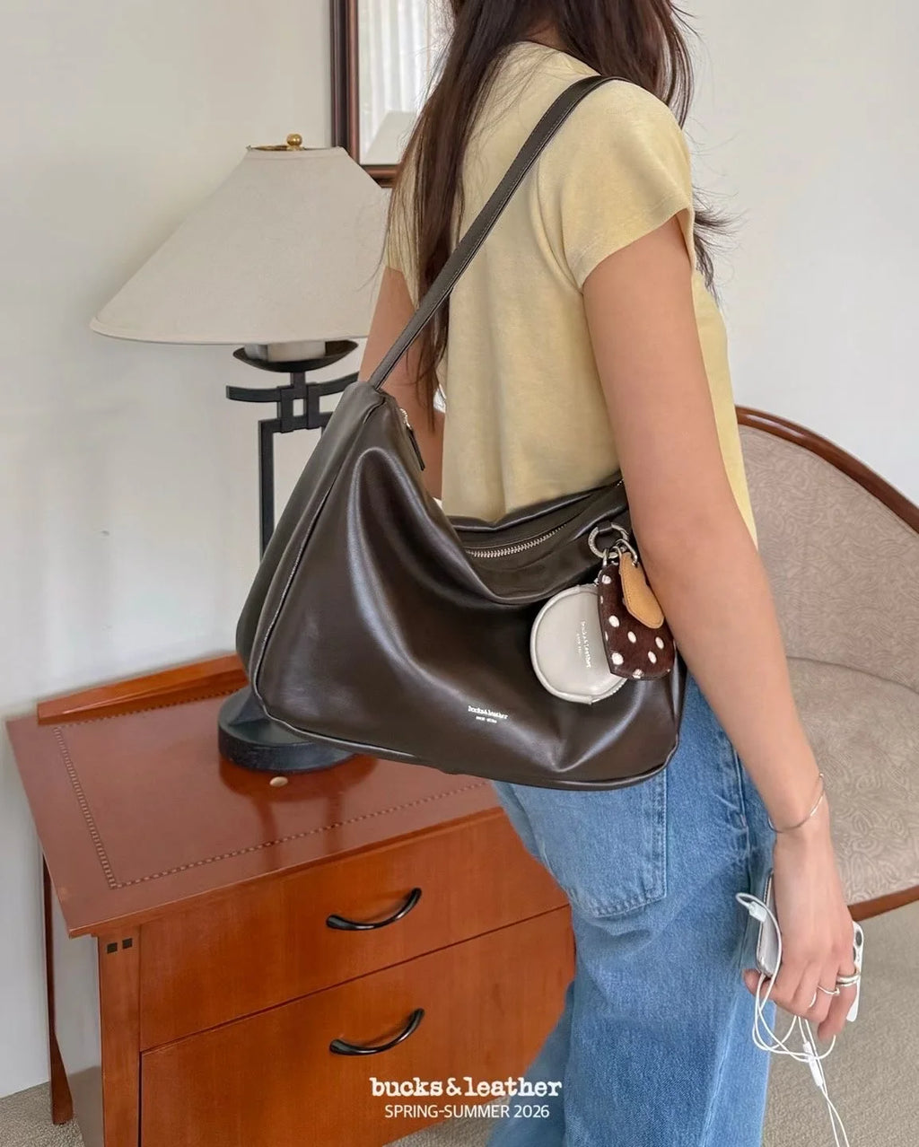 🇰🇷Bucks & Leather Calfskin Porter Bag