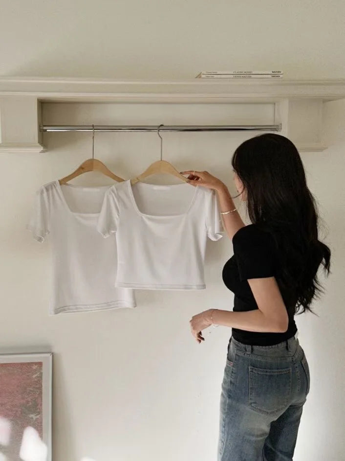 Everyday square neck top slim