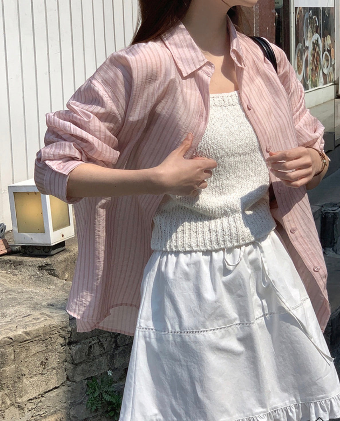 Breezy Summer Stripes Shirt (Tencel 85%)