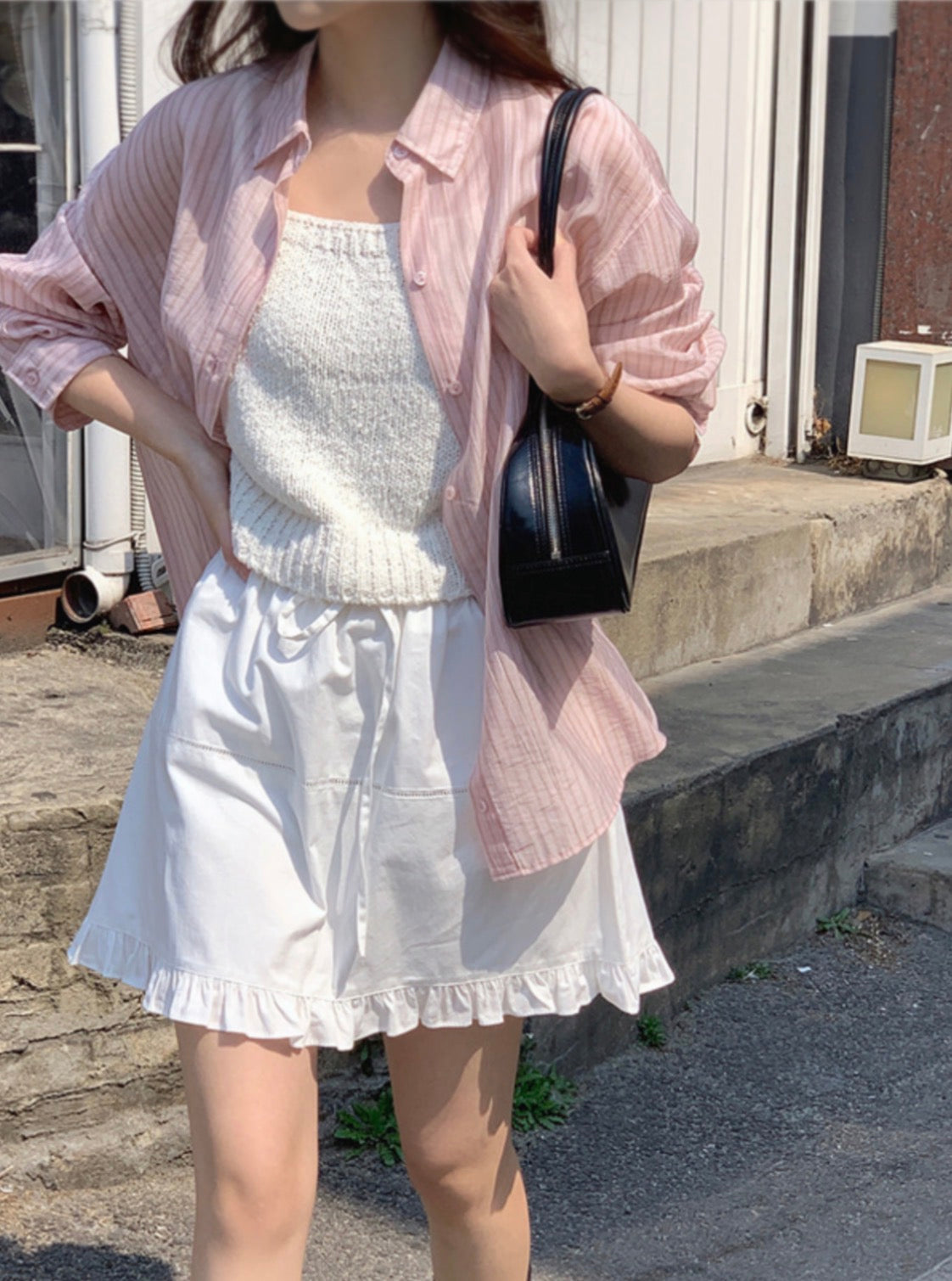 Breezy Summer Stripes Shirt (Tencel 85%)