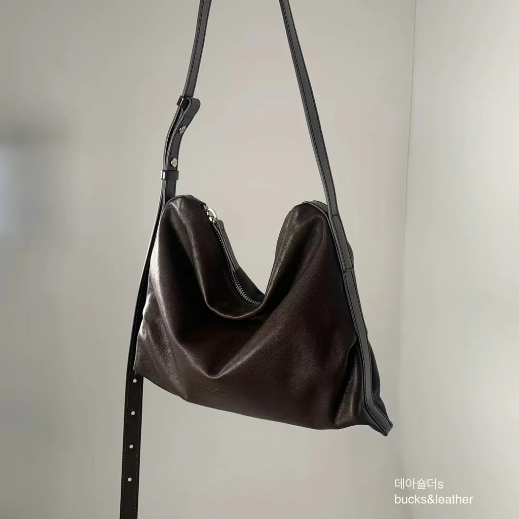 🇰🇷Bucks & Leather 🐑 Lambskin Hobo Bag