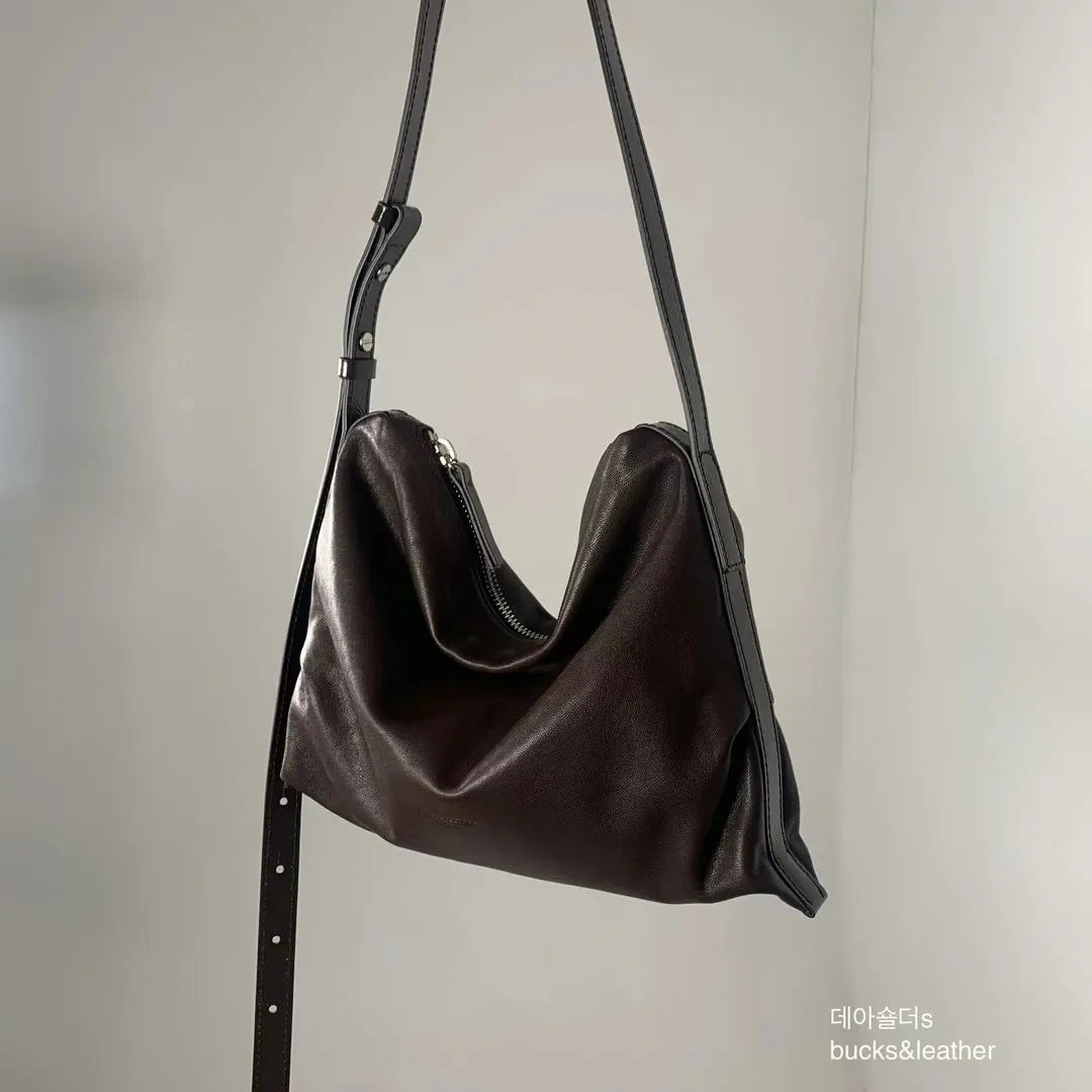 🇰🇷Bucks & Leather 🐑 Lambskin Hobo Bag