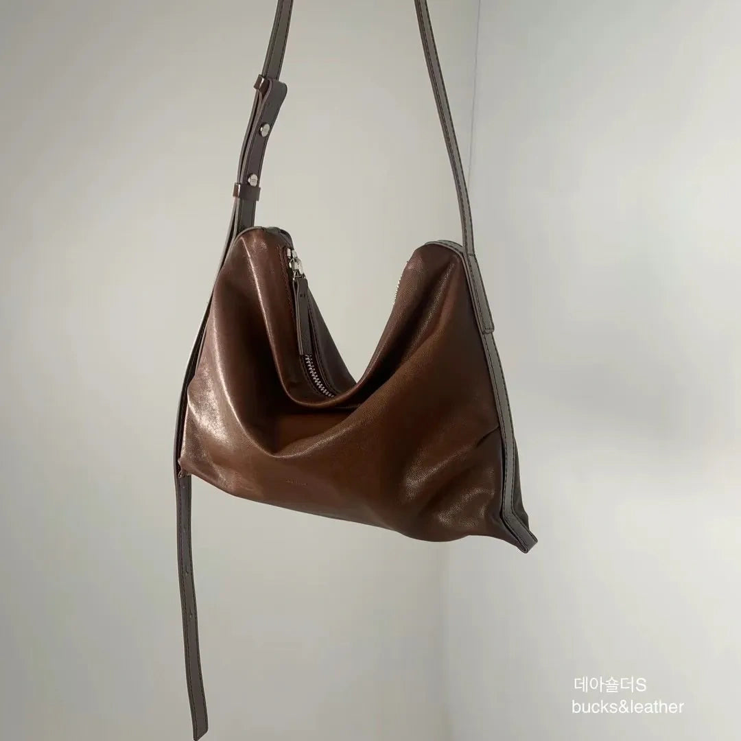 🇰🇷Bucks & Leather 🐑 Lambskin Hobo Bag