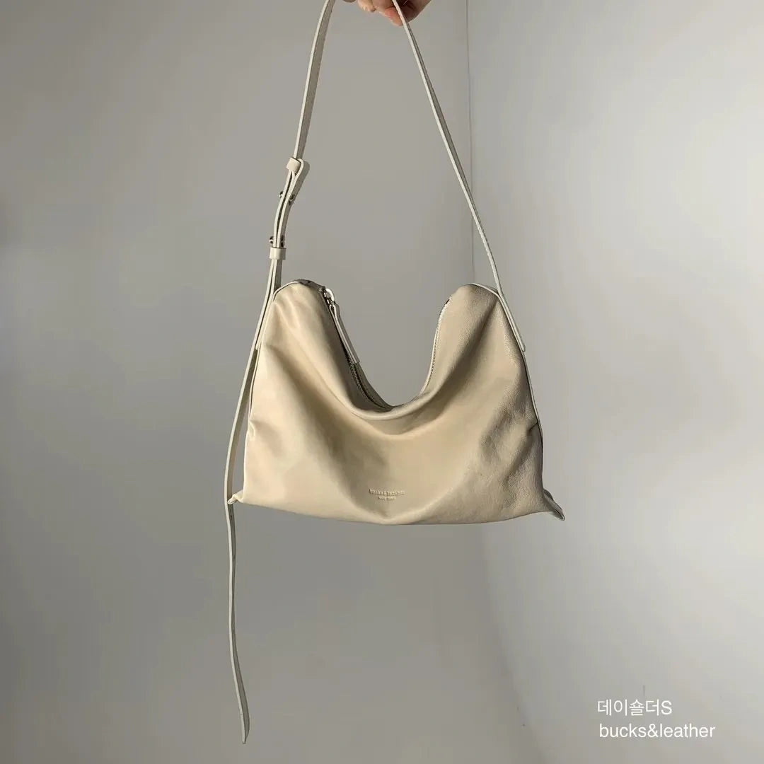 🇰🇷Bucks & Leather 🐑 Lambskin Hobo Bag