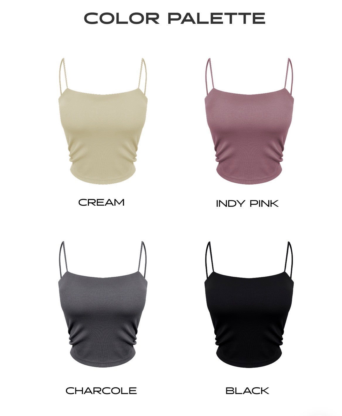 Dorosiwa Built-in Bra Ruched Tube Top (4 Colors)