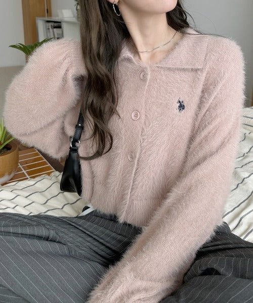 [Japan Limited] U.S. POLO ASSN. Fluffy Crop Cardigan