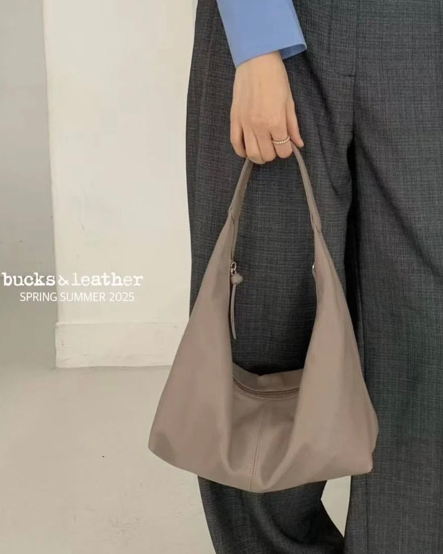 🇰🇷Bucks & Leather 🐑 Lambskin Croissant Leather Bag