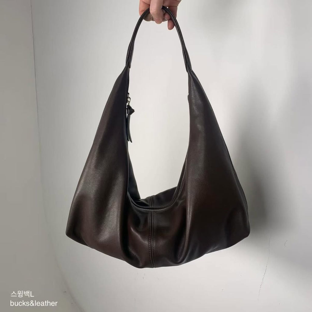 🇰🇷Bucks & Leather 🐑 Lambskin Croissant Leather Bag