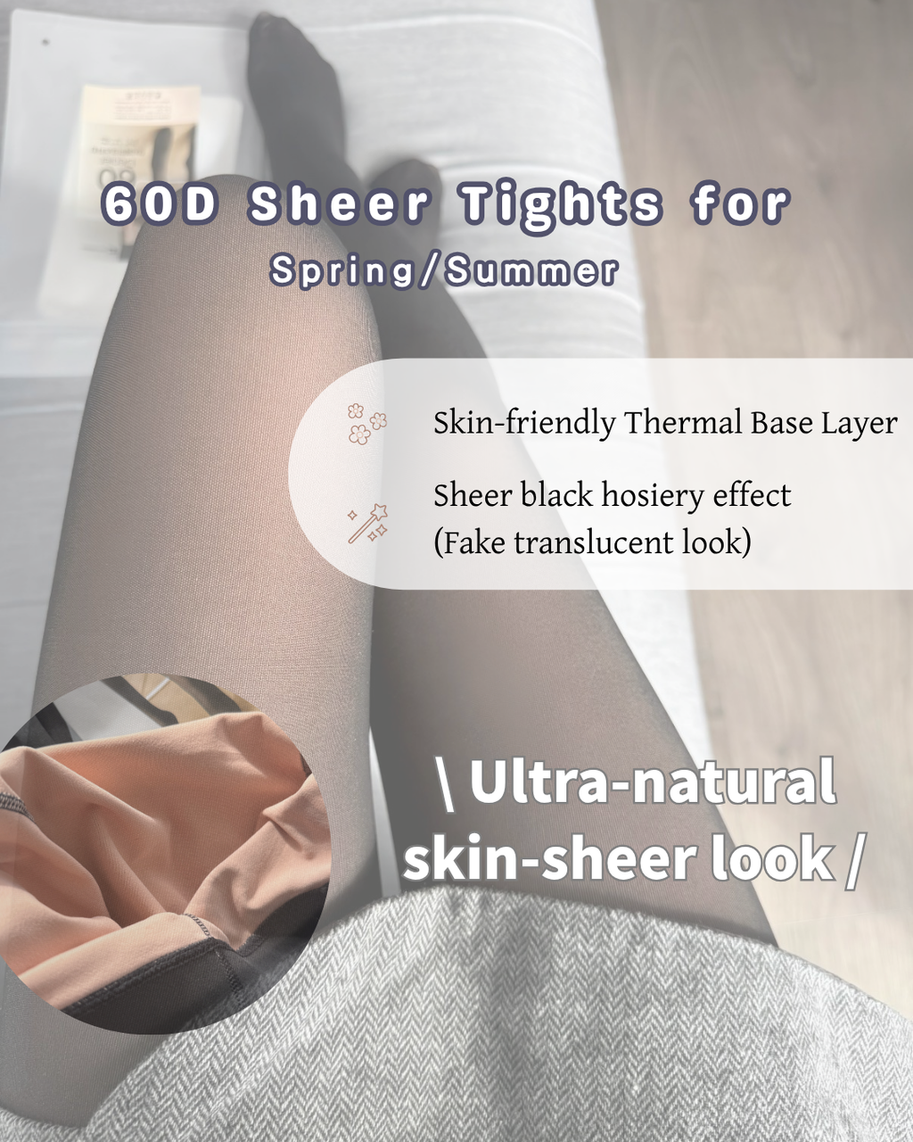KR  60D Sheer Tights for Spring/Summer