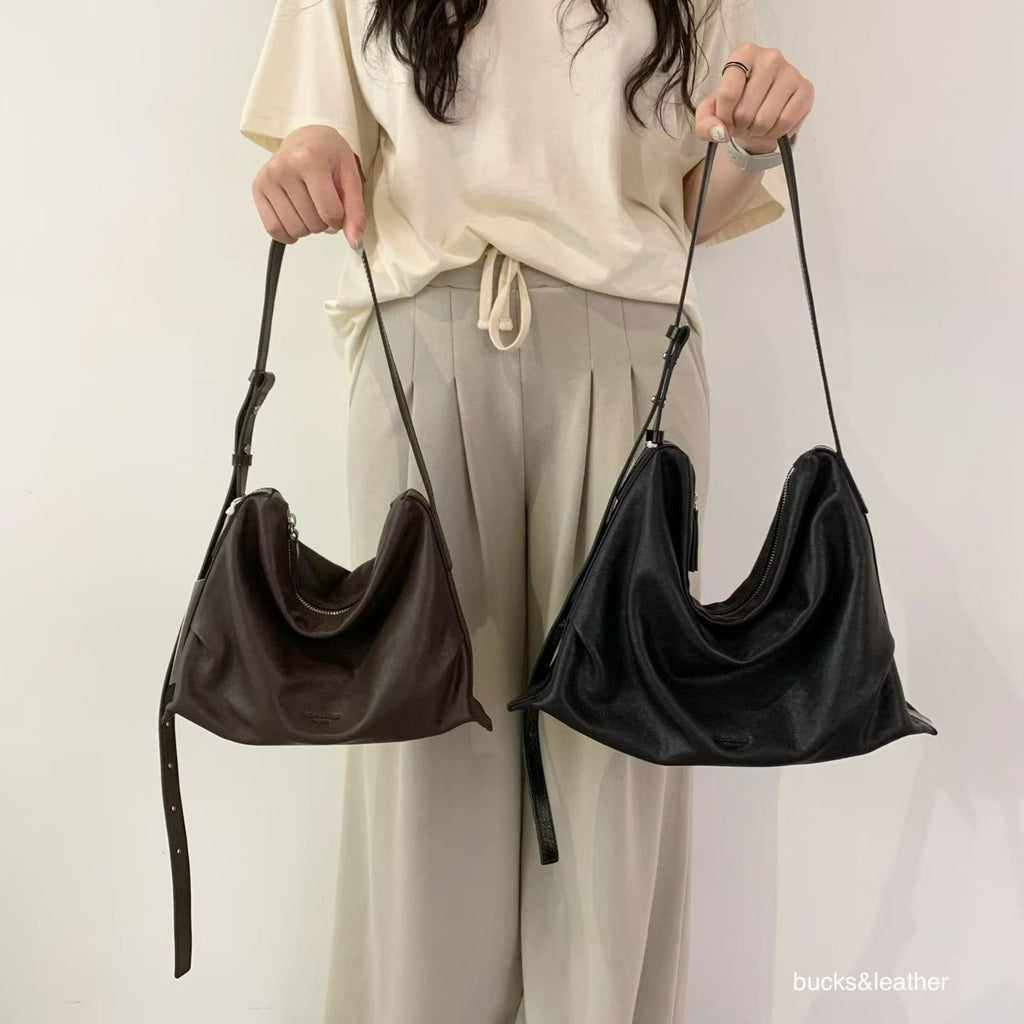 🇰🇷Bucks & Leather 🐑 Lambskin Hobo Bag